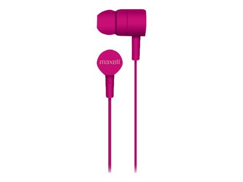 Maxell Spectrum Earphones - Écouteurs avec micro - intra-auriculaire - filaire - jack 3,5mm - rose