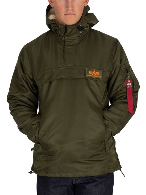 Alpha Industries Homme Veste HPO Anorak, Vert