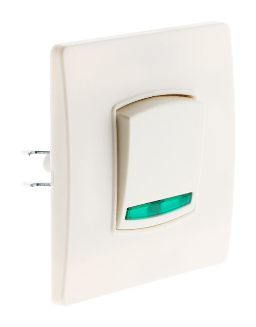 Diwone Blanc Zenitech - Interrupteur Va Et Vient Borne-Auto + Voyant