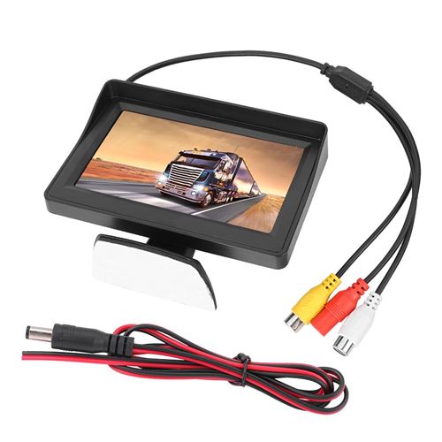 DC 9V-35V 3W 4.3in Ultra-mince 2 Voies AV Entrée Moniteur de Voiture Affichage LCD pour Caméra de Recul Reverse