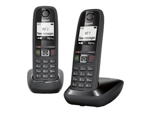 Gigaset AS405 Duo - téléphone sans fil avec ID d'appelant + combiné supplémentaire