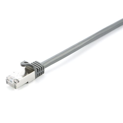 v7 e rj45 cat5e stp gris 1m 100 percent cuivre blinde noir