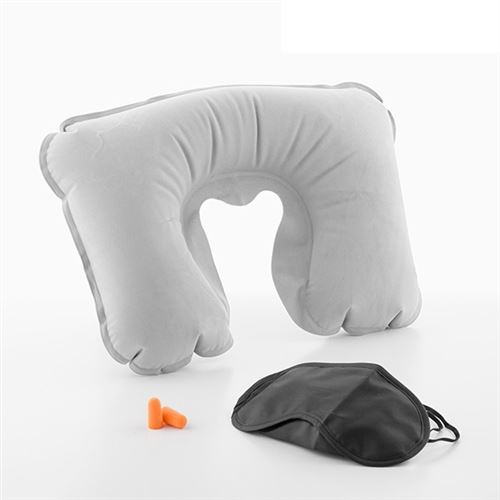 Kit de voyage 3 en 1 : Masque occultant , Oreiller gonflable, boule quies - Straße Tech ®