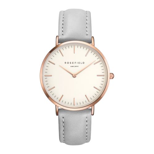 Rosefield The Bowery White Grey Rose Gold montre BWGR-B9