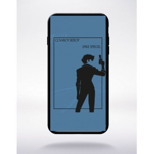 Coque cowboy bebop spike spiegel compatible apple iphone 7 plus bord noir silicone