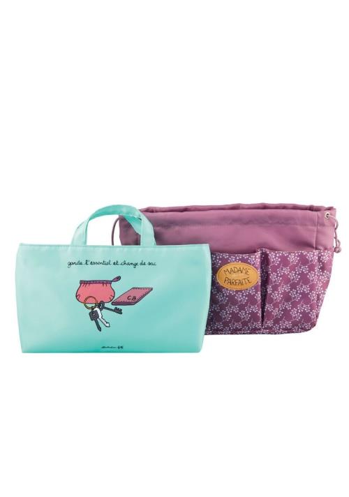 Organiseur de sac MOBILE Madame plus que parfaite Rose/bleu