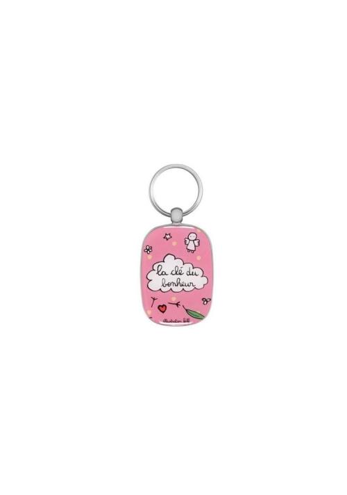 Porte-clés OPAT La clé du bonheur rose