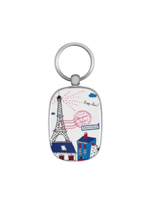 Porte-clés OPAT Bonjour Paris multicolore