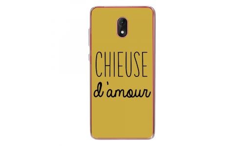 Coque souple pour Wiko Lenny 5 avec impression Motifs Chieuse d'Amour or