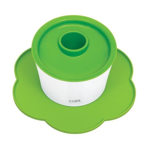 CAT IT Napperon en forme de fleur - Format moyen - Vert - Pour chat