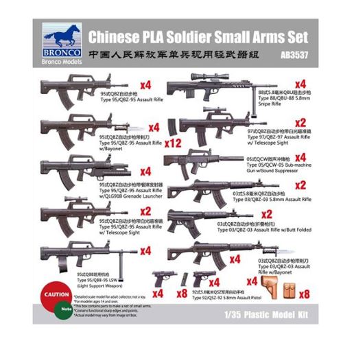 Accessoires militaires : set d'armes de poing armée Chinoise Bronco Models