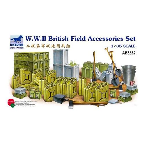 Maquette accessoires militaires : WWII British Field Accessories Set Bronco Models