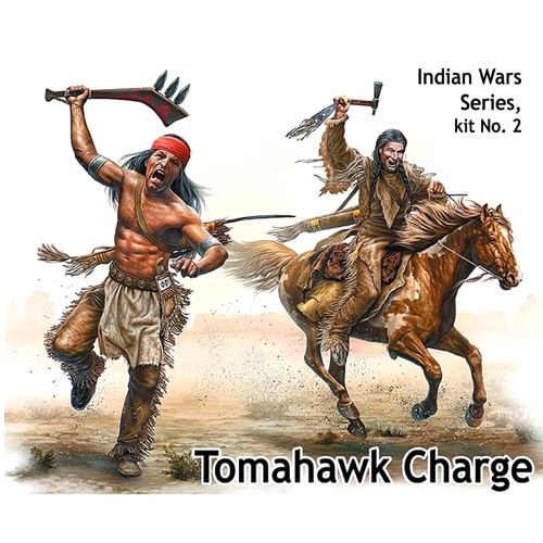 Figurines Indiens : Indian Wars Series kit n°2 : Charge au Tomahawk Master Box