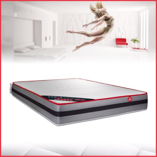 Matelas 140 x 190 cm Ressorts ensachs et Mmoire de forme VITALPOWER RECOVER - 26 cm - Equilibr - Zones de confort : 7 zones de confort