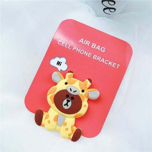 Support de téléphone mignon de bande dessinée universelle Cerf de corps complet de silicone