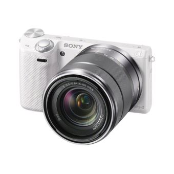 Sony NEX-5RL Blanc + Obj. Stabilisé Sony E 16 - 50 mm f/3.5 - 5.6 – WiFi intégré