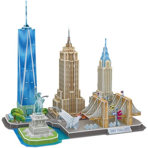 CubicFun 3D Puzzle New York CityLine Kit de modèle d'architecture, 123 pièces