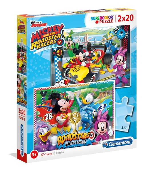 Clementoni puzzle Mickey et les Roadsters 20 pièces 2 pièces
