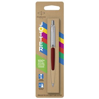 PARKER Jotter Originals Stylo bille, rouge, recharge bleue pointe moyenne, sous blister