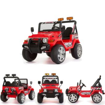 Vehicule Voiture Electrique 4x4 Enfant 2 Places Pneus Gomme Eva Pack Luxe Rouge Vehicule Electrique Pour Enfant Achat Prix Fnac