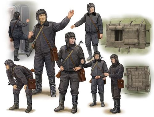 Soviet Soldier-scud B Crew - 1:35e - Trumpeter