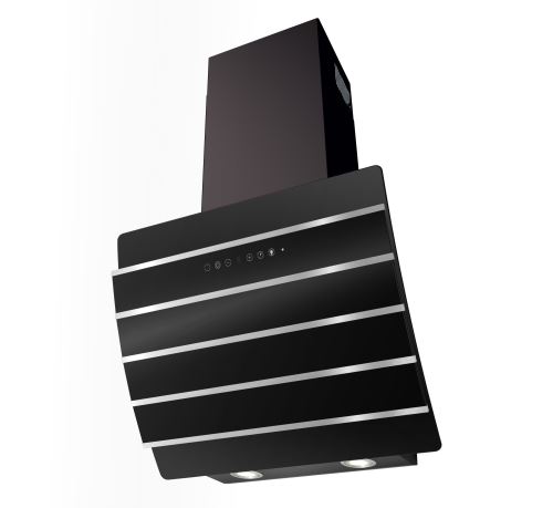SOGELUX Hotte inclinée HCBA60NF noire en verre