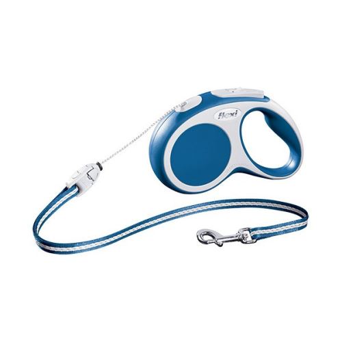 Comparer les prix de Laisse à enrouleur flexi vario bleu à corde taille s longueur 5 m chiens < 12 kg