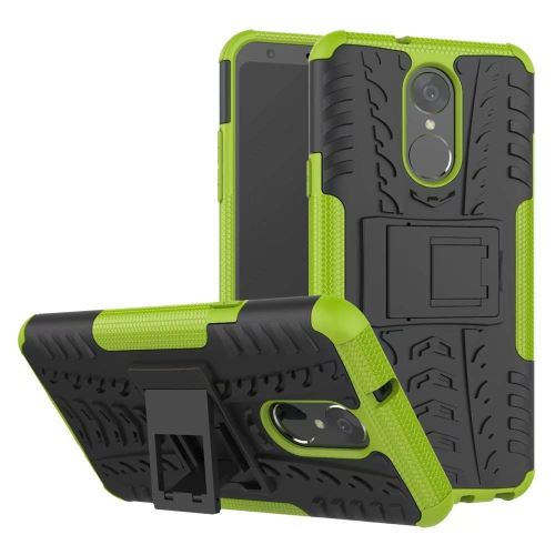 Coque Anti Choc Pour LG Q Stylus Modèle Spider - Vert