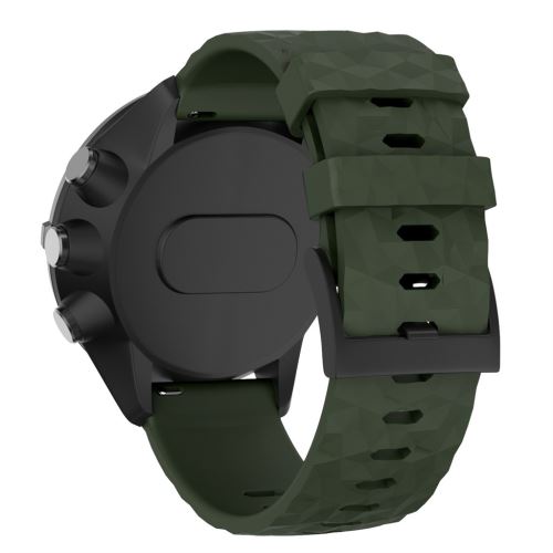 Bracelet de montre Compatible avec Suunto 9/9 Baro Copper, Gel de silice - Armée Verte