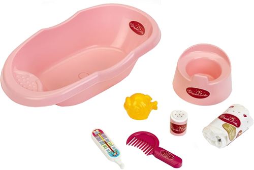 Klein Baignoire bébé avec accessoires Princess Coralie rose 43 x 23 x 10 cm