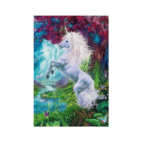 Puzzle 60 pièces : Licorne dans un jardin enchanté aille Unique Coloris Unique
