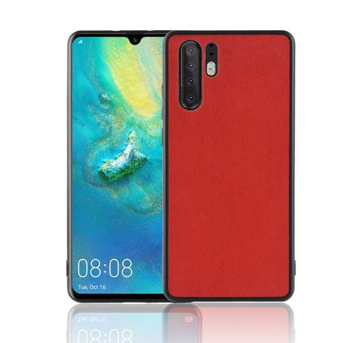 Coque en TPU tissu velours rétro hybride rouge pour votre Huawei P30 Pro