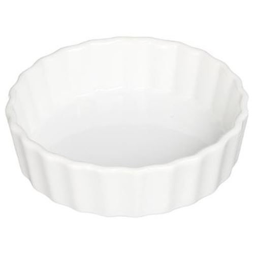 Moule à Tartelette en Céramique Ondulé 12cm Blanc