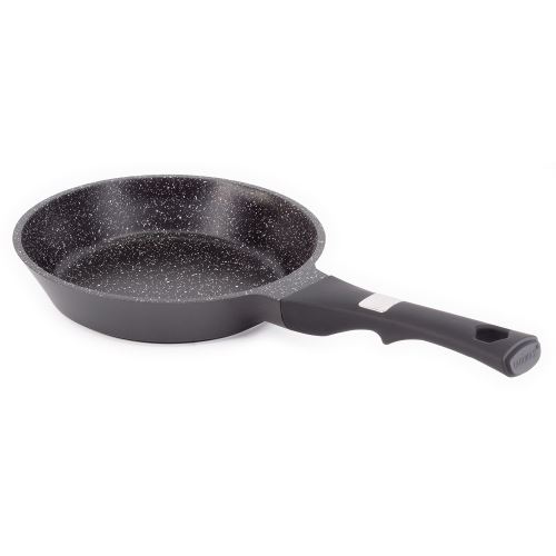 Poêle Grand Cru effet pierre poignée fixe Noir 30 cm Qualité Pro