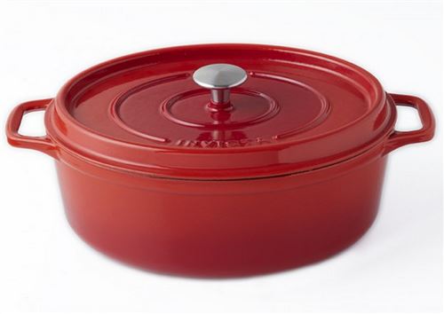 Invicta Cocotte Ovale - O 33 Cm - Rubis - Tous Feux Dont Induction