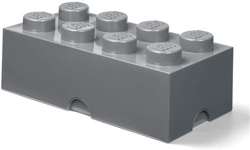 Lego Pierre De Stockage 8 Plots 25 X 50 Cm Polypropylène Gris Foncé