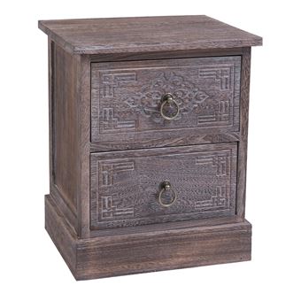 Table De Chevet Enzo Table De Nuit Avec 2 Tiroirs En Bois De