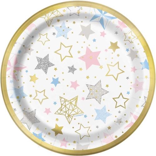 Haza Original plateau de fête Twinkle Little Star 18 cm 8 pièces