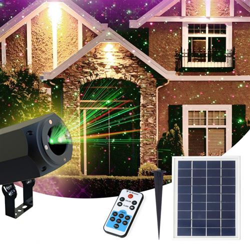 Projecteur Laser Noël intèrieur ROUGE et Vert multipoints au rythme de la  musique + Ampoule E27 DIAMS RVB LED