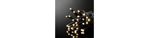 guirlande lumineuse 100 led blanc chaud 4m 8 fonctions fil vert transfo