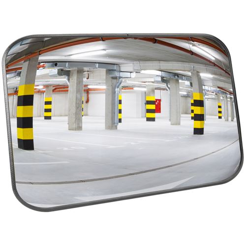 Miroir convexe de signalisation de sécurité de forme rectangulaire 60x40 cm