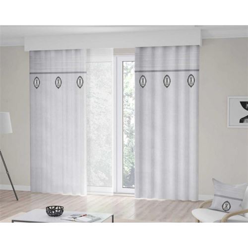 SOLEIL D'OCRE Rideau a oeillets Boudoir - 135x250 cm - Blanc