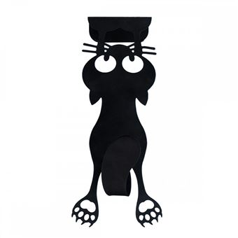 PORTE MANTEAU CURIOUS CAT NOIR METAL
