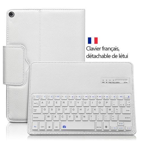 Étui de Protection Blanc avec Clavier Bluetooth Azerty Français pour Apple  iPad 10.2 Pouces (7ème Gen) - Housse Tablette - Achat & prix