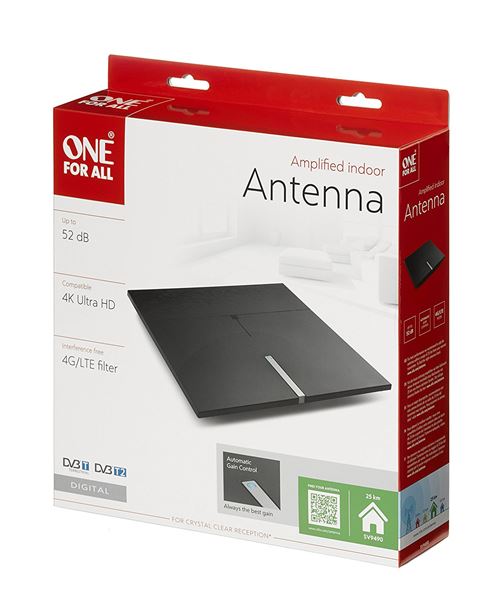 Antenne d'intérieur One For All SV 9490 DVB-T2 Noir - Boîtier tuner TV TNT  - Achat & prix | fnac
