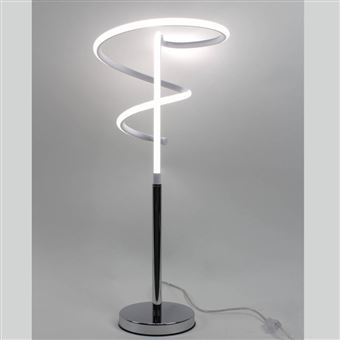 Lampe Design Originale Led Spiral Eclairage Dynamique Blanc