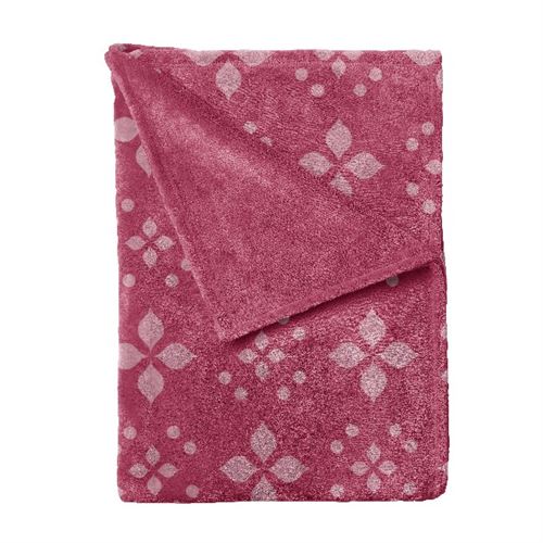 HOMEMANIA Couverture Tiles - Plaid - pour Canapé, Lit, Chambre -Rose en Microfibre, 150 x 200 cm
