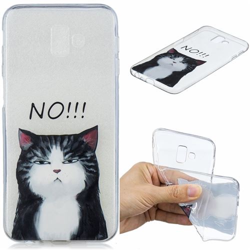Coque en TPU gaufrage par impression de motifs cat pour votre Samsung Galaxy J6 Plus