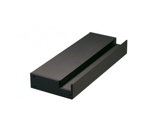 Glenos support mural pour profil 20, 20cm, embouts inclus, noir