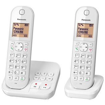 Panasonic KX-TGC422FRW - Téléphone sans fil - système de répondeur avec ID d'appelant/appel en instance - DECT\GAP - blanc + combiné supplémentaire - 1